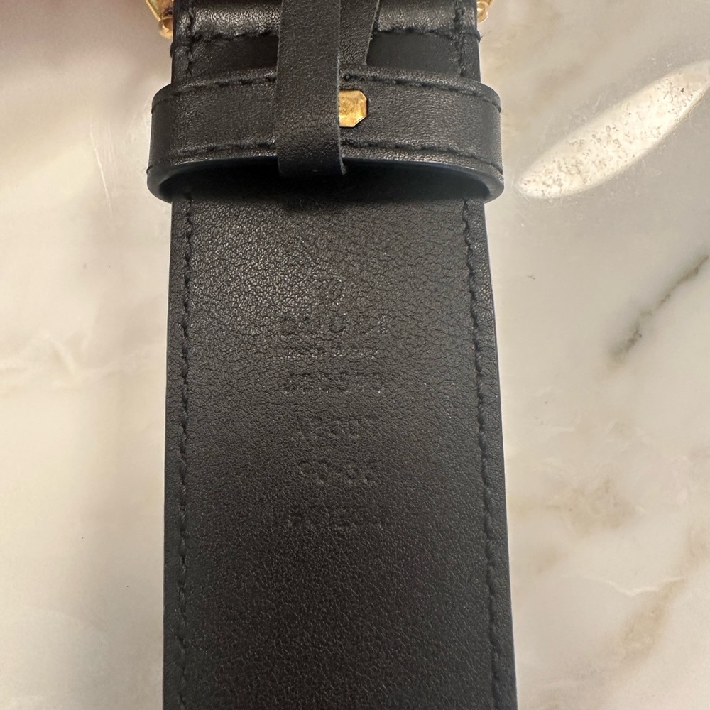 Authentic Gucci Belt with Gold Buckles